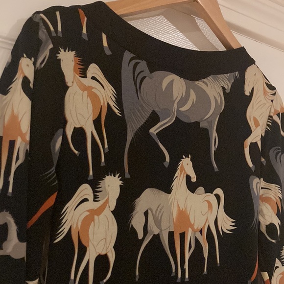 Faux Wrap Dress Horse Print - Picture 4 of 9